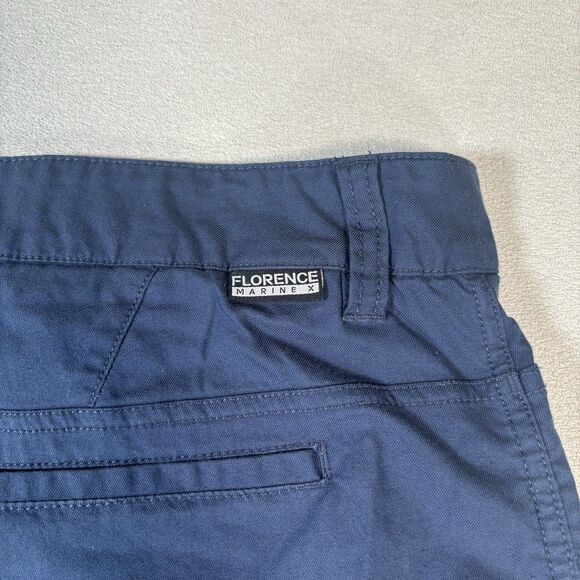 Florence Marine X Causal Men Chino Shorts Size 34 Navy Blue Stretch Flat Front - Picture 5 of 8
